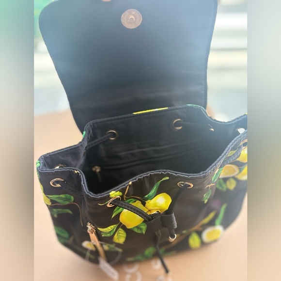 Icing Black Lemon Print Backpack - Picture 9 of 9